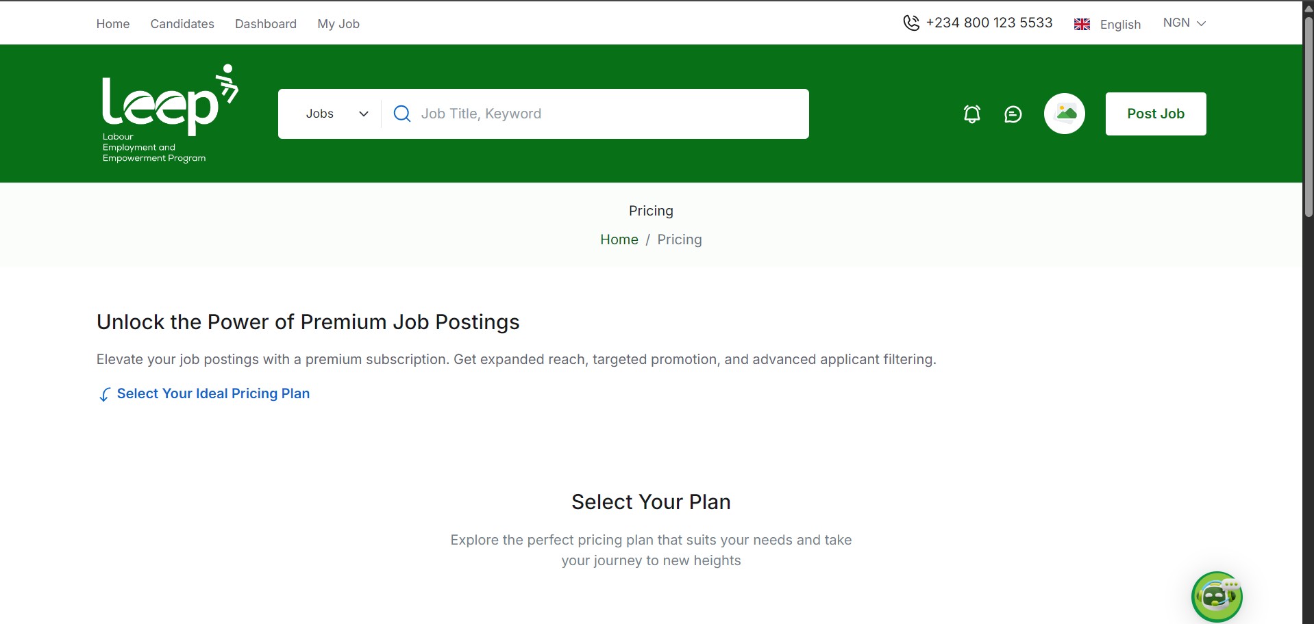 This is what shows up immediately after you register as a company. In this next tutorial you will learn what next from here. Watch Out!
